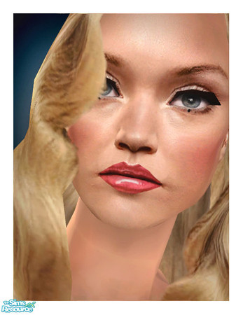 Sims 2 — \"Attention\" Amaranth Red lipstick by Jirka — An eye-catching shade of glamorous amaranth red. The