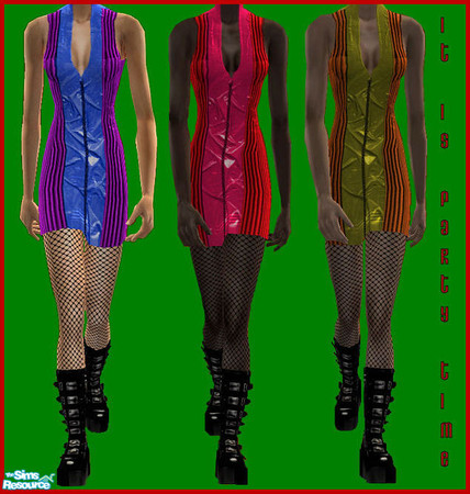 Sims 2 — IT IS PARTY TIME! by KalmanKukka — Casual outfit for adult females. Three various colours. You find mesh from