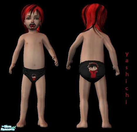 Sims 2 — Yashichi Diaper Black  by Bury me deep inside your heart — Yashichi Diaper Black