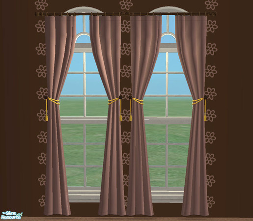 Sims 2 — Marcia Pink1 Curtain by jigsawtooth — Curtains in Marcia\'s favorite shade of pink! Recolor of Maxis basegame
