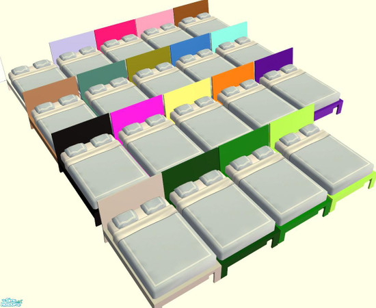Sims 2 — Compo Bed Recolors by buraigabor — 19 Recolors of ATS2 Compo Bed