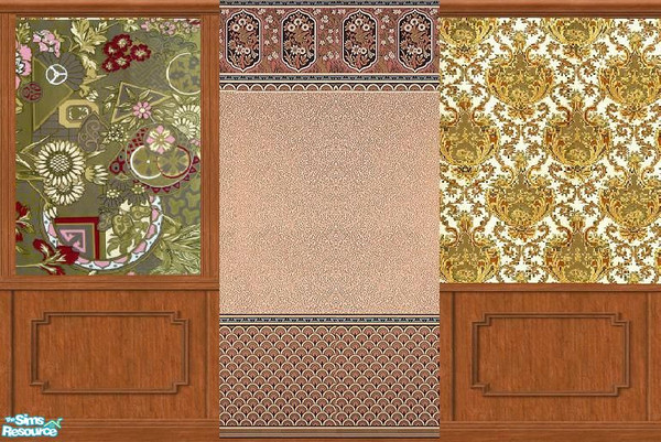 Sims 2 — Victorian Wallpapers Part II by Alien5p322564 — includes samples from the \"Avery House Series \"