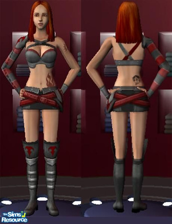 Sims 2 — Demon Warrior by oldmember_mindloss — a warrior with Demonic powers!.. reskined from that amazon warrior thing.