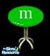 Sims 1 — M&M Diner Green Chair by hamsterhead18 — Part of the M&M Diner Set