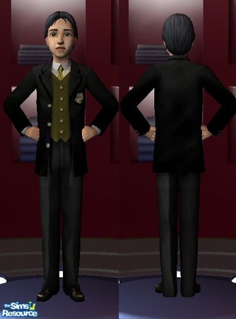 Sims 2 — Hufflepuff Boy's Uniform by jsuarez — A Harry Potter themed uniform for young, loyal wizards. If you choose to