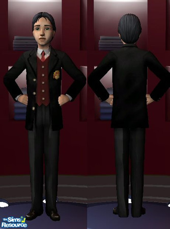 Sims 2 — Gryffindor Boy's Uniform by jsuarez — A Harry Potter themed uniform for young, brave wizards. If you choose to