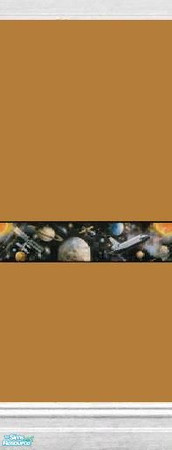Sims 2 — Space Station by HollyChappell — A fun, cute and colourful wallpaper border for the little Sim in your life,