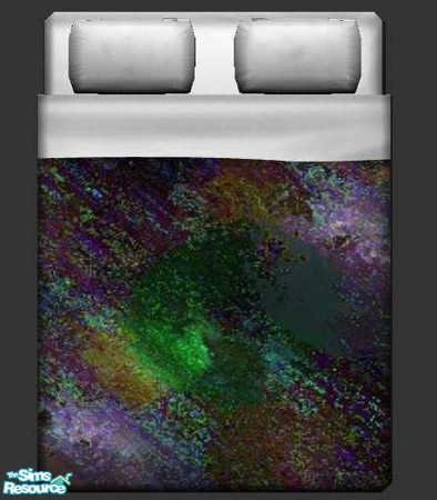 Sims 2 — Black Paint Bedding by briachant — Black Paint Bedding