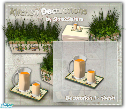 Sims 2 — S2S Kitchen Deco&Plants - Decoration 1 - Mesh by sims2sisters — 