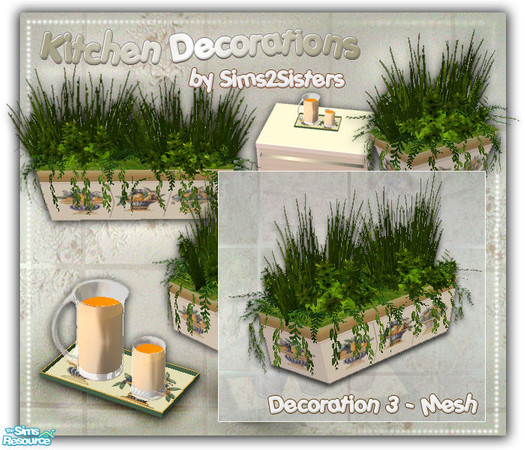 Sims 2 — S2S Kitchen Deco&Plants - Decoration 3 - Mesh by sims2sisters — 