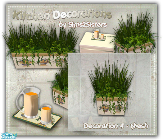 Sims 2 — S2S Kitchen Deco&Plants - Decoration 4 - Mesh by sims2sisters — 