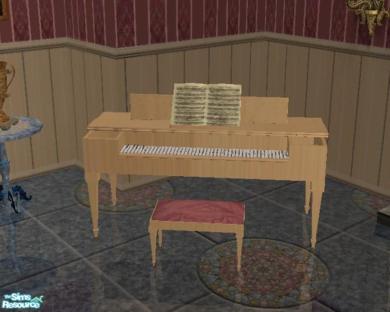 Sims 2 — TC96 Cottage Livingroom -  Piano by selina012 — Made for the Texture Challenge 96. Meshes are by Taroo at
