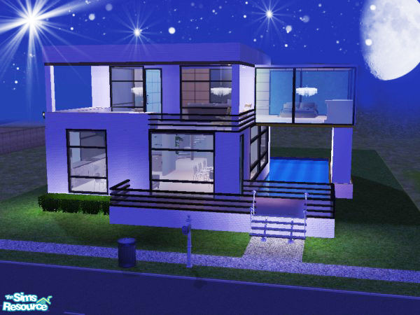Sims 2 — Modern House 49 by kissme87 — Modern house with pool . Size of the lot 2x3 , fully furnished and cost 71,749 $ .