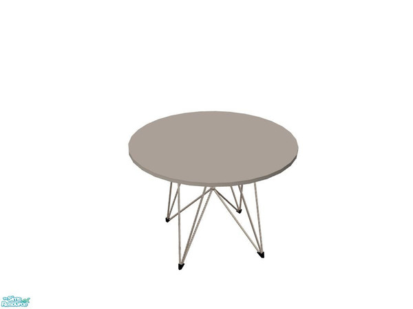 Sims 2 — Designer 1 - Diningtable Recolor white by ShinoKCR — 