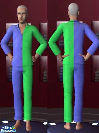 Sims 2 — Green & Blue Pjs by brisbaneace — Put a little bit of colour into your older sims2 life.