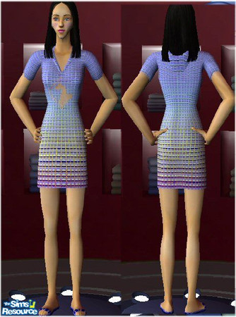 Sims 2 — Stained Glass Kitty by Darkwolf92 — A very Pretty Glass Texture outfit. With Matching Sandals