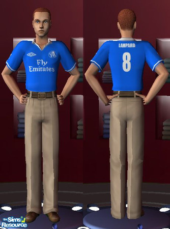 Sims 2 — Chelsea FC jersey by Richard99 — Chelsea Football Club 2003/2004 home shirt, #8 Lampard on the back.