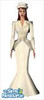 Sims 1 — Elegant Wedding by Moza — An understated dress suit and hat for a more informal Sim Wedding.