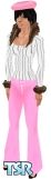 Sims 1 — Mink 'n' Pink by Jon Kepler — This flashy outfit includes bright pink pants and a white pinstriped sweater