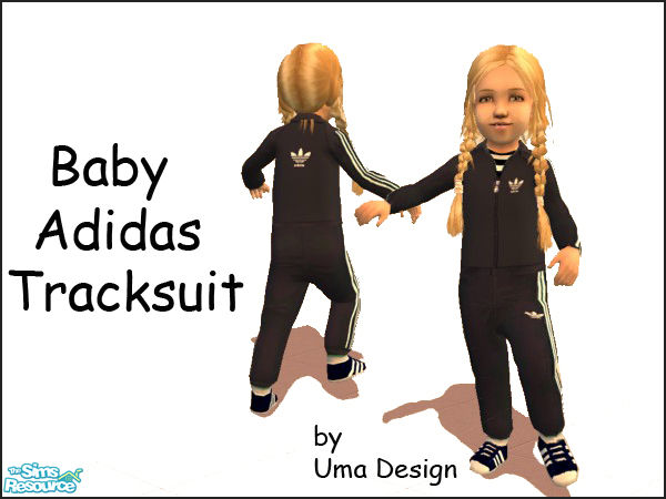 baby black adidas tracksuit