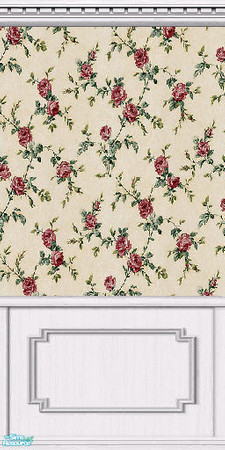 Sims 2 — Floral Wallpaper Set - Red Roses On White by Alien5p322564 — ENJOY!
