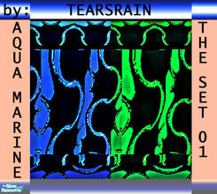Sims 2 — The Aquamarine set 1 by TearsRain — Green and blue Wallpaper set Tearsrain