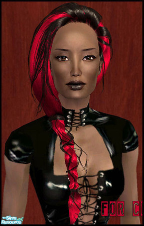 Sims 2 — [ F o r C h i c k s ] PINK + BLACK by KalmanKukka — Package include five recolours. Mesh is by Helga Sims but