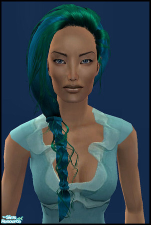 Sims 2 — [ F o r C h i c k s ] BLUE + CYAN by KalmanKukka — Package include five recolours. Mesh is by Helga Sims but you