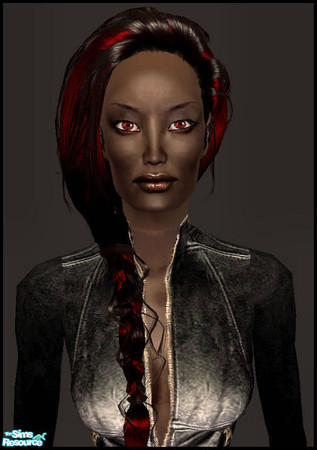 Sims 2 — [ F o r C h i c k s ] RED + BLACK by KalmanKukka — Package include five recolours. Mesh is by Helga Sims but you