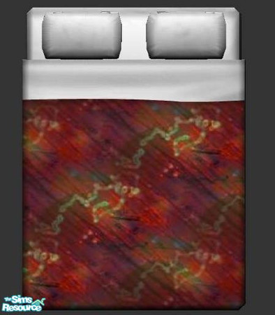 Sims 2 — Flame Wall Bedding by briachant — Flame Wall Bedding