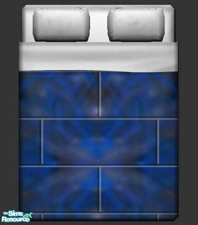 Sims 2 — Blue Wall Bedding by briachant — Blue Wall Bedding