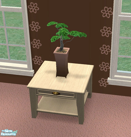 Sims 2 — Pink & Brown Bonsai by jigsawtooth — Pretty Maxis recolor of Bonsai houseplant. enjoy!