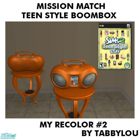 Sims 2 — TL - MM ToonJammyBlammerBoomBox Recolor02 by TabbyLou — My Recolor #2 Wood (Smooth) Recolor of TSSP (Teen Style