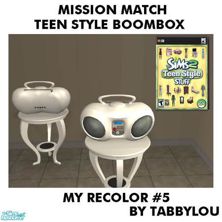 Sims 2 — TL - MM ToonJammyBlammerBoomBox Recolor05 by TabbyLou — My Recolor #5 Wood (Smooth) Recolor of TSSP (Teen Style
