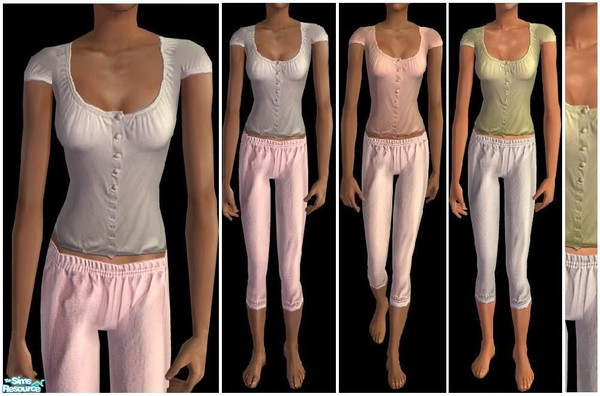 Sims 2 — JPtfpjs1 by juttaponath — Comfy shirt and bottoms for teens. No mesh or expansion pack required.