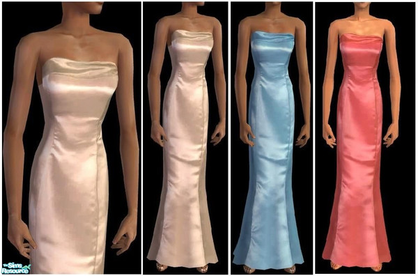 Sims 2 — JPtfformal1 by juttaponath — Silk prom dress for teens. No mesh or expansion pack required.