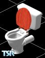 Sims 1 — Red Bathroom Toilet by Bea — Part of the Red Bathroom Set.