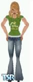 Sims 1 — Crown Cleaner by ArienDesigns — Baby blue cropped sleeve T-shirt with popular faded jeans.. Based on shirt