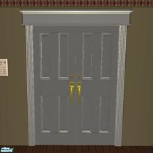 Sims 2 — Four Panel Double Doors - Snow White by Dgandy — As requested, kroken4ever1, Snow white double doors. Enjoy! :)