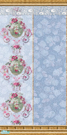 Sims 2 — GGSR - 03 by perelinka — GREAT-GRANDMA\'S SECRET ROOM: blue wallpaper.