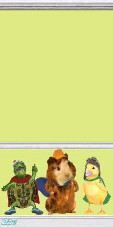Sims 2 — Wonder Pets Walls - Wonder Pets Yellow by Lexiy — Wonder Pets wallpaper in yellow.
