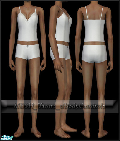 Sims 2 — MESH_Tantra_tfBodyCamisole   by Tantra — Mesh with bumpmap and fat morph for teen girls. The bows are