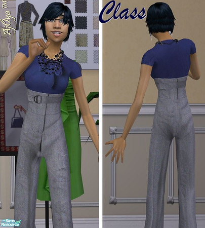 Sims 2 — Just Business - Class by Ajoya — A set of (4) casual office outfits for your Female simmies. Each outfit is
