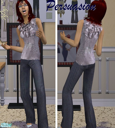Sims 2 — Just Business - Persuasion by Ajoya — A set of (4) casual office outfits for your Female simmies. Each outfit is