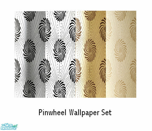 Sims 2 — Pinwheel Wallpaper Set by thekewlestnerd — A funky wallpaper for your sims! Available in the shiny or non-shiny