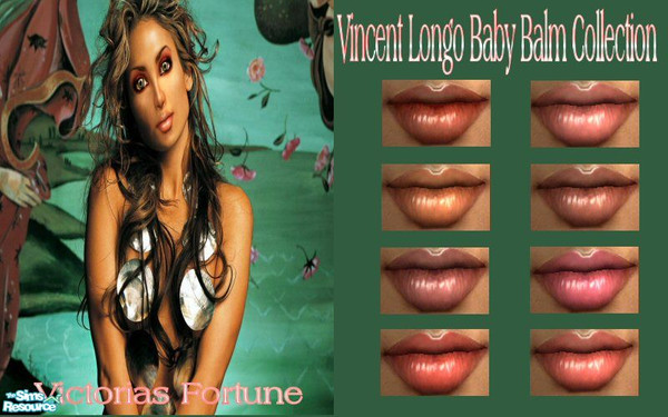 Sims 2 — VF Vincent Longo Baby Balm Lipgloss Collection by fortunecookie1 — Here are 8 new delicate lipbalms with soft