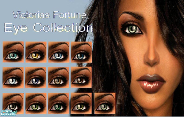 Sims 2 — Victorias Fortune Eye Collection by fortunecookie1 — Here are 13 interesting colors with nice reflection! I hope