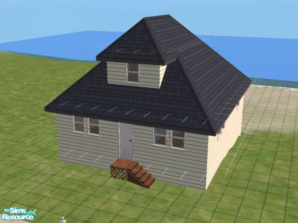 Sims 2 — Starter Beach House by sweetsassykaty — A fixer-upper on a Beach Lot with swimmable beach for under 20,000