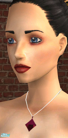 Sims 2 — Ruby Diamonds Necklace by Ses — Part of the Viva Las Vegas Jewelery Set. No Expansion Packs Required. 