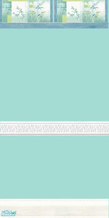 Sims 2 — Aqua by katalina — Aqua painted wall and matching border.